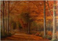 Autumn Glow - acryl op doek, 90cm x 70cm