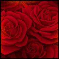 Red Ladies - acryl op doek, 100cm x 100cm